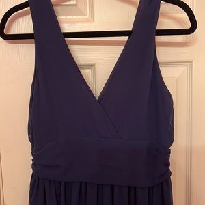 Navy blue mini dress.